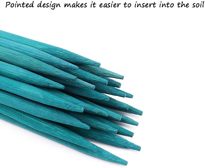 Garden Wood Plant Stakes Green Bamboo Sticks, HAINANSTRY Sturdy Floral Plant - Image 4
