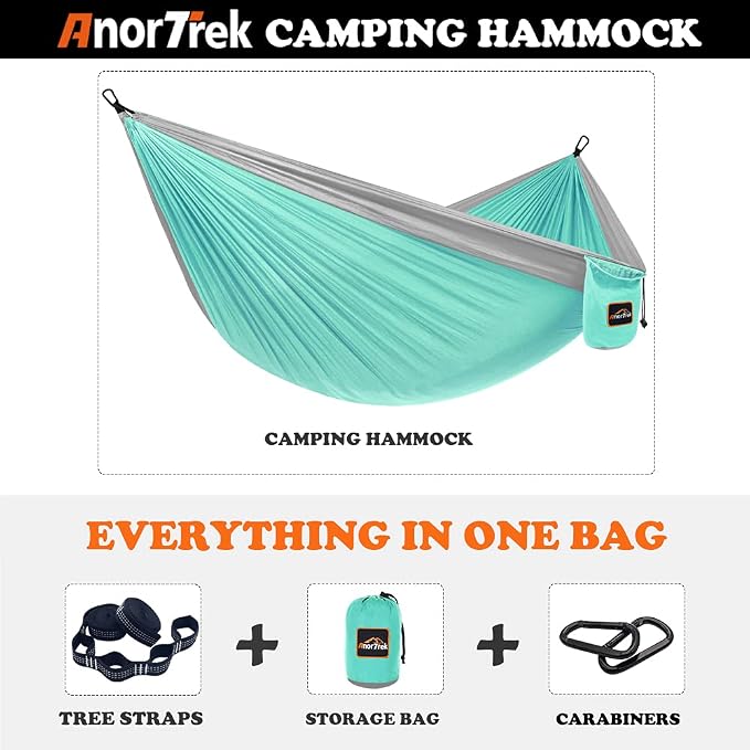 Camping Hammock, Super Lightweight Portable Parachute Hammock - Image 4