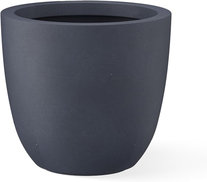 Kante 14 Inch Dia Round Concrete Planter, Indoor Outdoor Large Plant Pot by Kante
