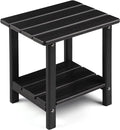 Adirondack Outdoor Side Table, 2-Tier Sturdy Patio End Table Weather Resistant by Apolimi