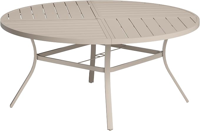VICLLAX Round Patio Table with Adjustable Umbrella Hole by HOME