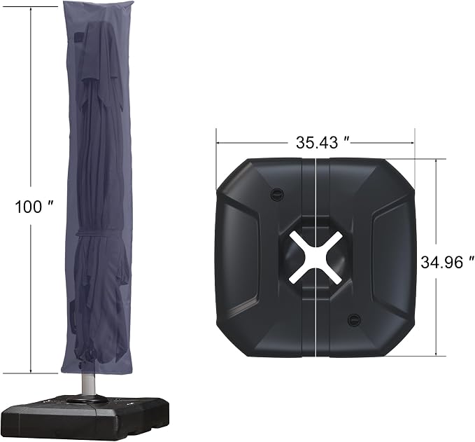 PURPLE LEAF 9'×11.5' Cantilever Patio Umbrella - Image 3