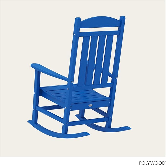 POLYWOOD Presidential Rocking Chair in Pacific Blue - Image 4