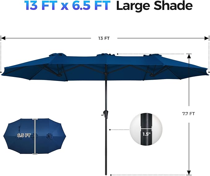 SUPERJARE 13FT Outdoor Umbrella - Image 7