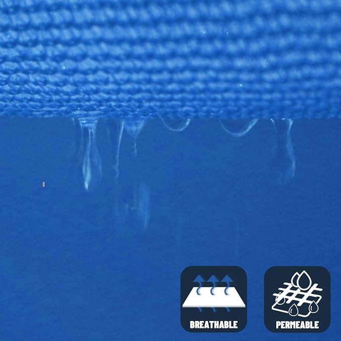 SUNNY GUARD Sun Shade Sail 8'x12' Rectangle Blue UV Block Sunshade - Image 5