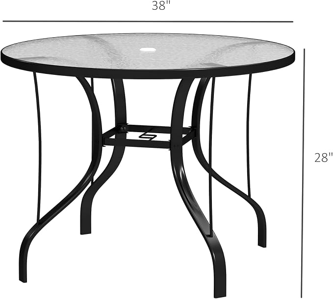 Outsunny 38" Round Patio Table - Image 3