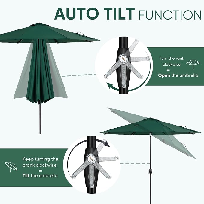 Tempera Patio Market Outdoor Table Umbrella - Image 2