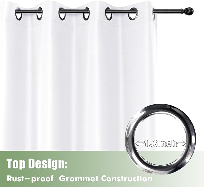 HolidayIdeas Outdoor Curtains for Patio Waterproof, 6 Panels - Image 4