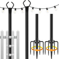 2 Pack String Light Poles, 10 Ft Light Poles by Mutovlin