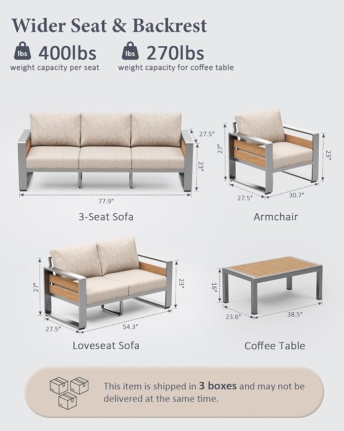 ZANDOR Outside Aluminum Lawn Furniture - Image 2