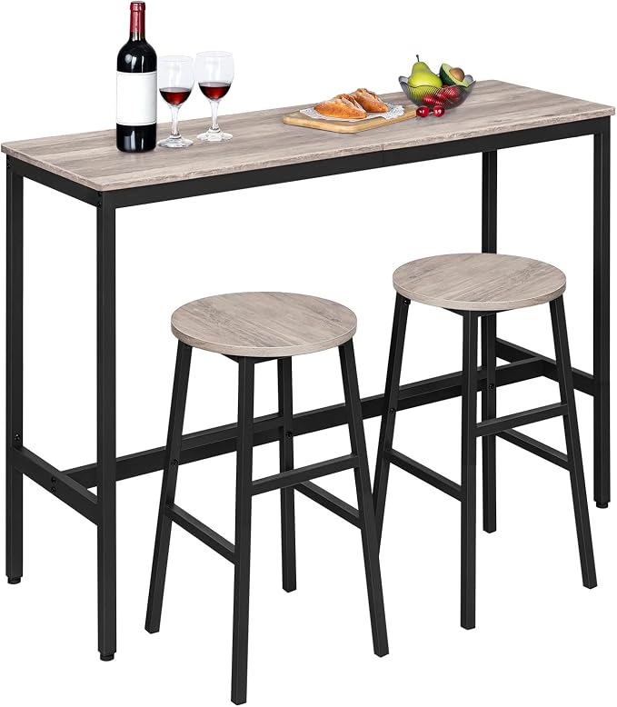 Bar Stools, 24.4 Inch Kitchen Breakfast Bar Chairs, Industrial Bar Stools - Image 7