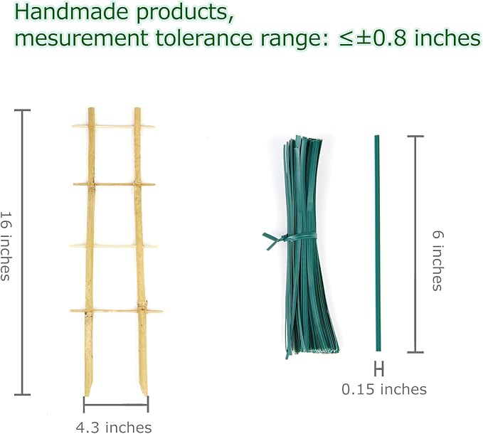 Bamboo Trellis, 16in Ladder-Shaped Trellis - Image 5