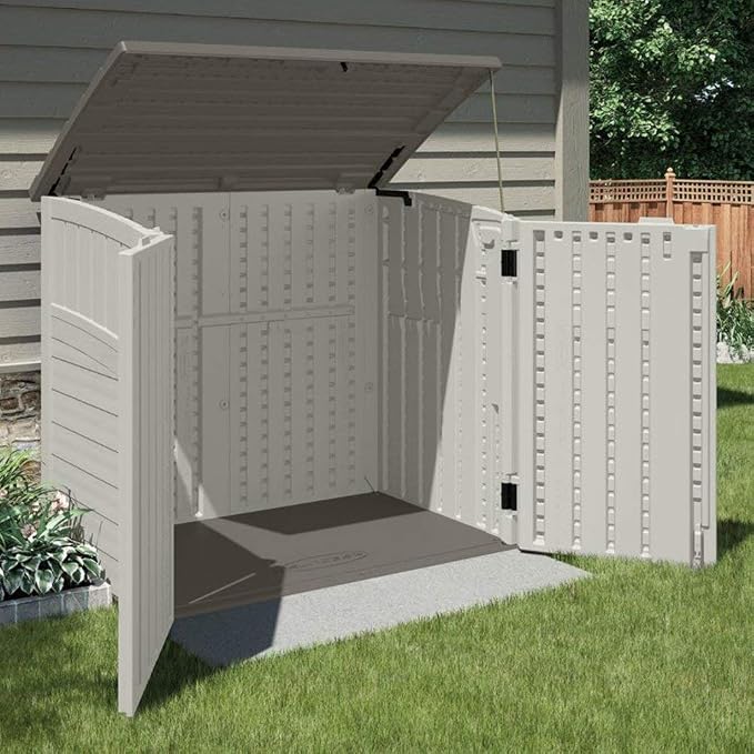Suncast 3 Pack 34 Cu Ft Capacity Horizontal Outdoor Storage Shed - Image 6