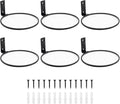 6 Pack 8 Inch Wall Flower Pot Holder Ring Plant Hanger, Metal Planter Hooks by Greemov