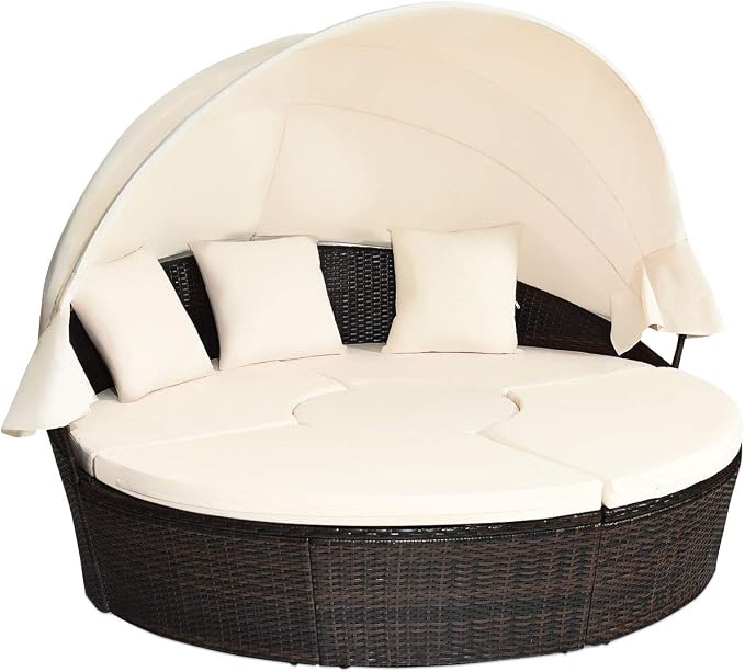 Tangkula Patio Round Daybed by TANGKULA