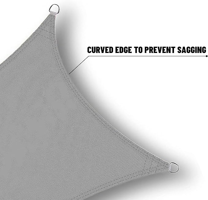 SUNNY GUARD Waterproof Sun Shade Sail 4' x 10' Charcoal Rectangle UV Block - Image 4