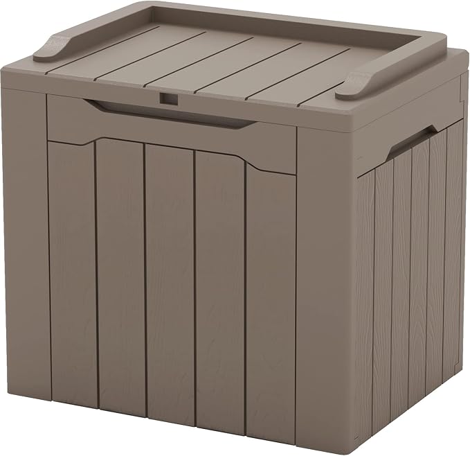 Patiowell 30 Gallon Resin Deck Box, Outdoor Storage Box by Patiowell