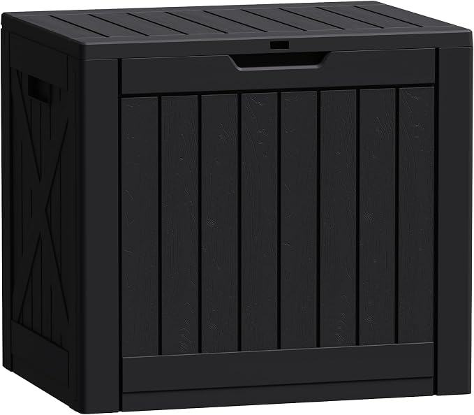 Flamaker Resin Deck Box 40 Gallon Waterproof Outdoor Indoor Storage Box by Flamaker