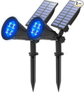 T-SUNUS Blue Solar Lights Outdoor Christmas, 2 Modes Garden Spotlights by T-SUNUSLighting