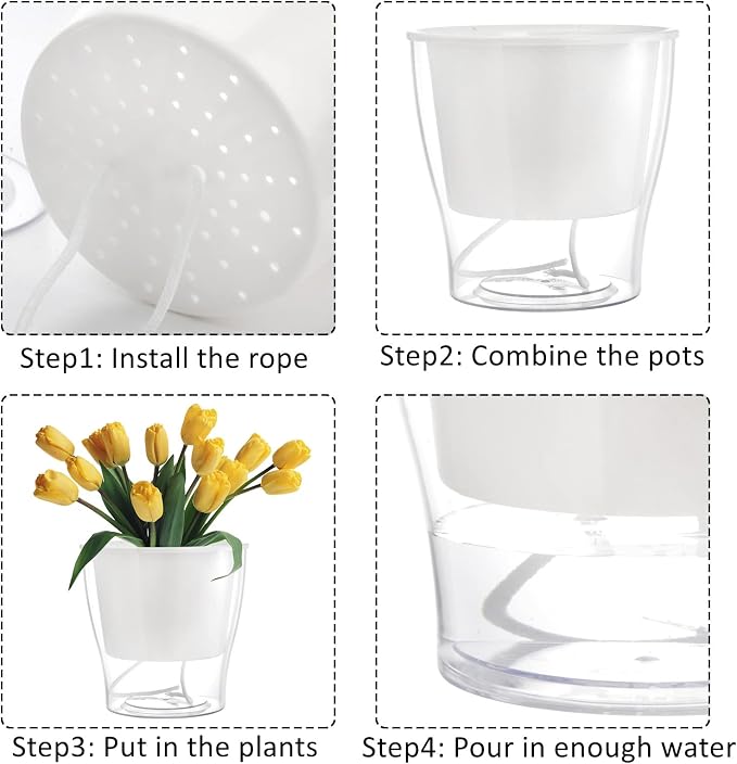 ZOOFOX 4 Pack Self Watering Pots - Image 4