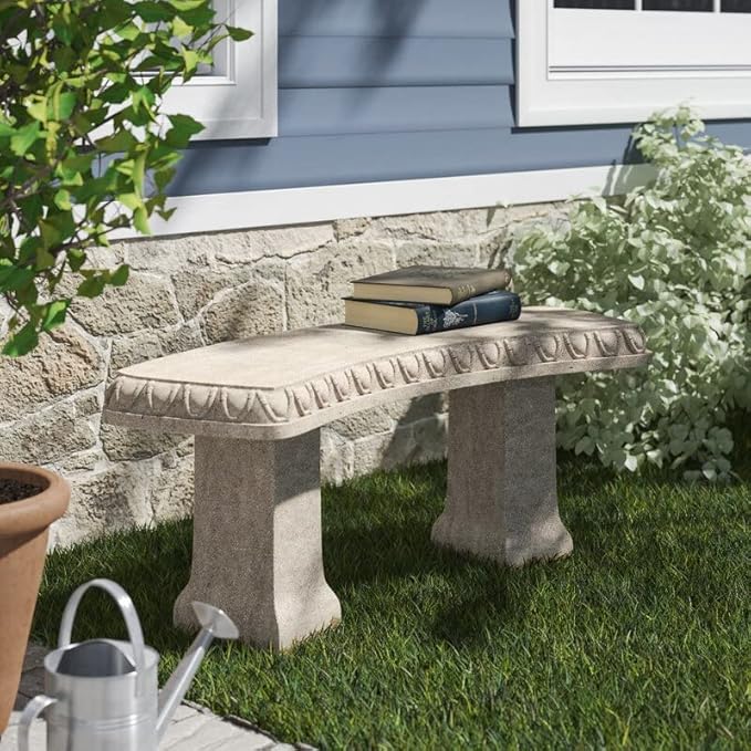 Emsco Group 2306-1AZ Garden Bench – Natural Sandstone Appearance – Made of - Image 2