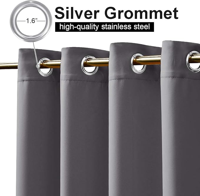 NICETOWN Blackout Outdoor Patio Curtain & Drape Waterproof, Top and Bottom - Image 2