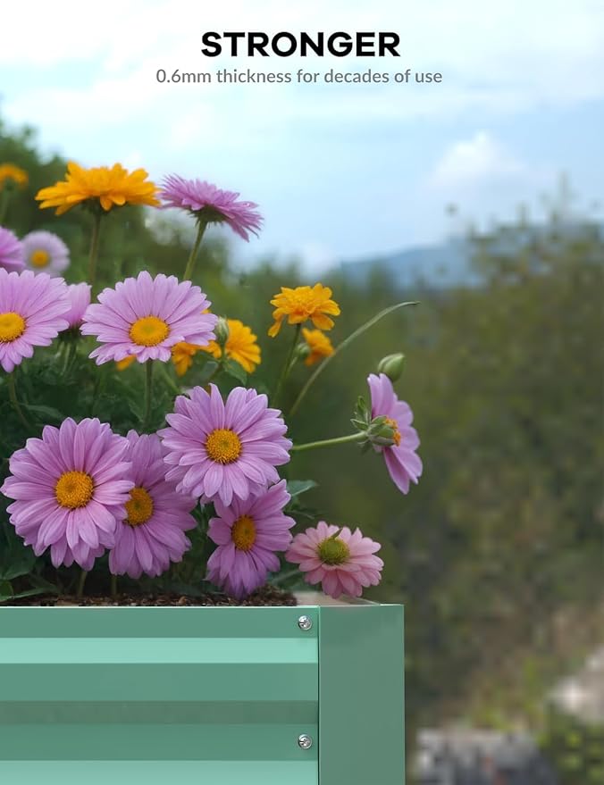 Garvee 6x3x2ft Galvanized Raised Garden Bed Outdoor, Rust-Resistant Raised - Image 7