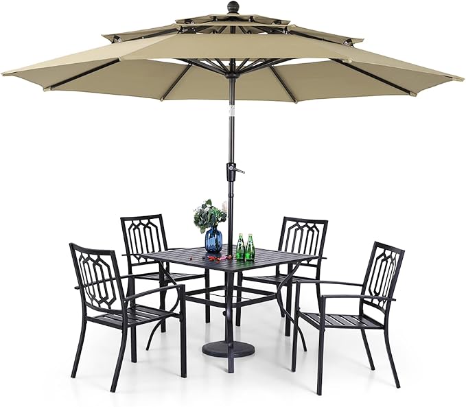 PHI VILLA Patio Dining Set 5 pcs by PHIVILLAThepioneerofcomfortablehouseholdsupplies