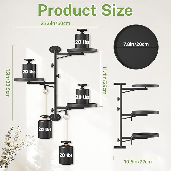 iDavosic.ly Rotating Window Plant Shelves, 3-Tier Metal Wall Stand - Image 3