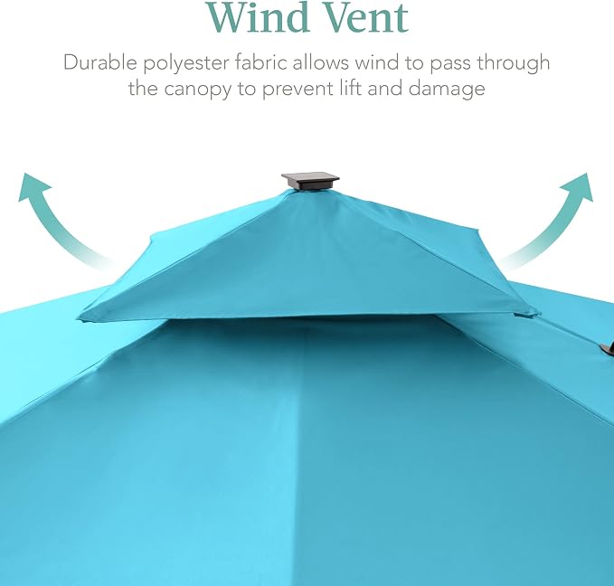 Best Choice Products 10x10ft Cantilever Patio Umbrella w/Base Included - Image 6