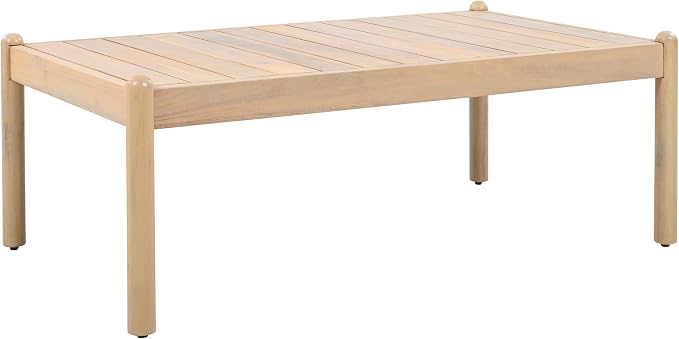 Christopher Knight Home Lenor Patio Acacia Wood Coffee Table, Solid Wood - Image 5