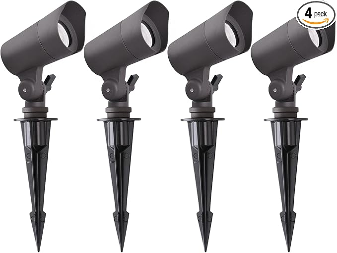 LED Landscape Lights with Connectors, 12V Low Voltage, Warm White 3000k by EENERGETICLIGHTING