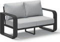 Aluminum Outdoor Patio Couch Loveseat, Oversized Patio Sofa by Oasbira