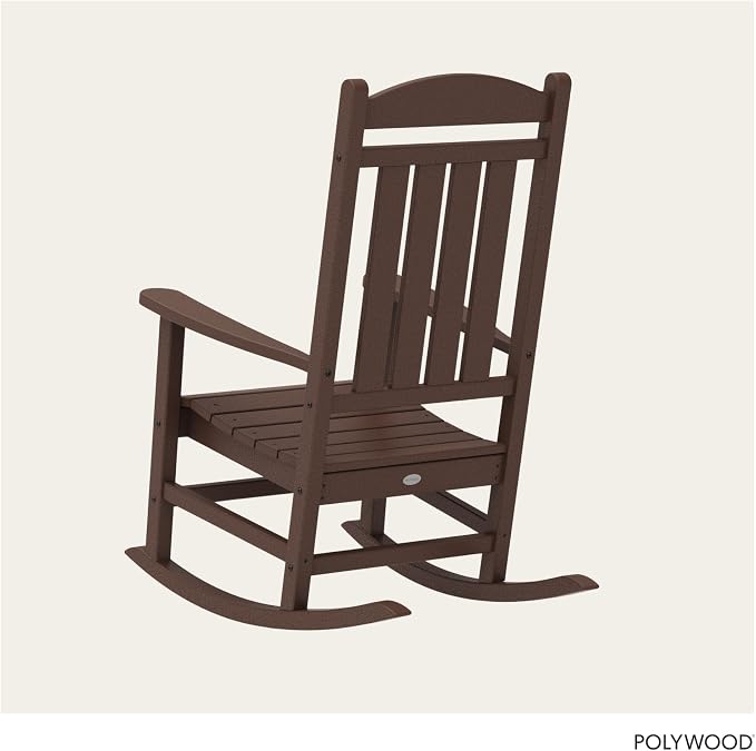 POLYWOOD Presidential Rocking Chair in Mahogany - Image 4