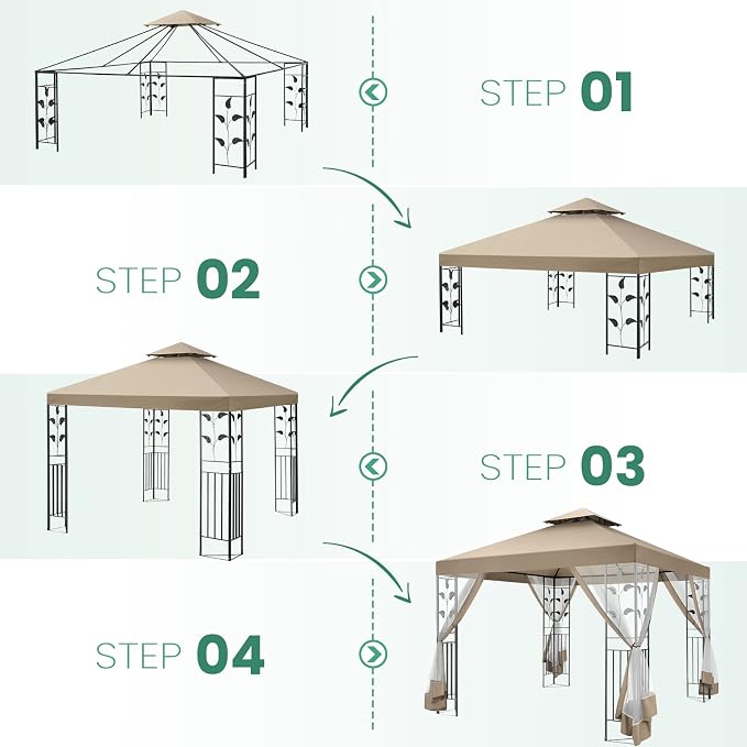 COBIZI Gazebo 10x13 Heavy Duty Gazebos - Image 7