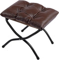 HollyHOME 15" H Folding Footrest Stool, Upholstered Foldable Ottoman by HollyHOME