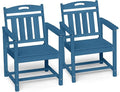 Ciokea HDPE Outdoor Patio Dining Chairs Set of 2, All-Weather Porch Chair by CIOKEA