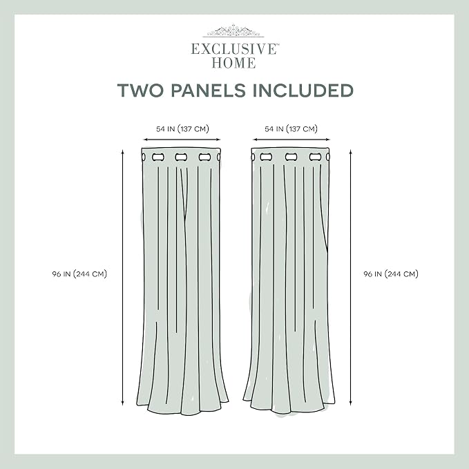 Exclusive Home Canopy Stripe Indoor/Outdoor Grommet Top Curtain Panel, Teal / - Image 6