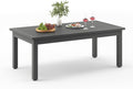 LUE BONA Outdoor Coffee Table Rectangle, 42.5" HDPS Patio Coffee Tables by LUEBONA