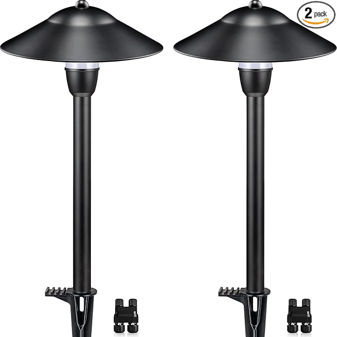 SUNVIE LED Pathway Lights Low Voltage 12-24V 3W Landscape Lighting, 3000K Low by SUNVIE