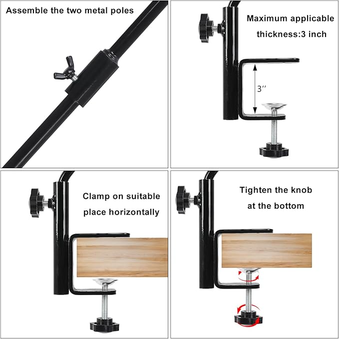 FEED GARDEN 31 Inch Heavy Duty Deck Hook, Non-Slip Clamp, 360 Degree Swivel - Image 4