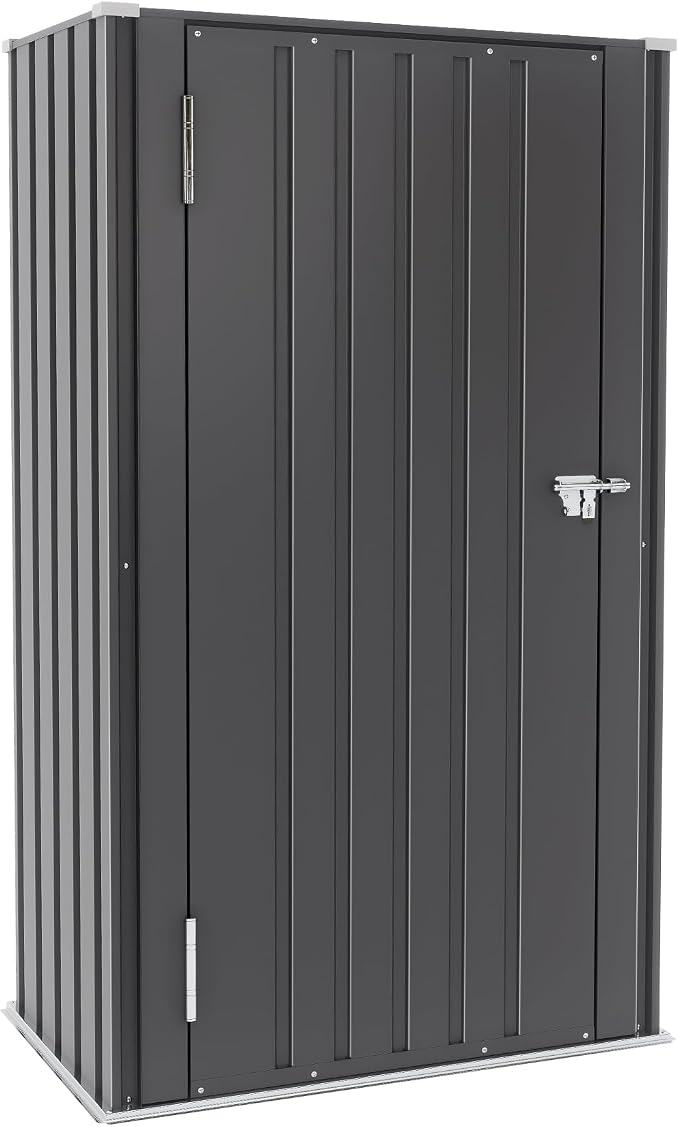 Greesum Outdoor Metal Storage Cabinet, Vertical Tool Organizer Without Shelves by BuynowfromGreesum