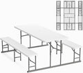 VINGLI Folding Picnic Table and Bench Set, Portable Outdoor Dining Furniture by VINGLI