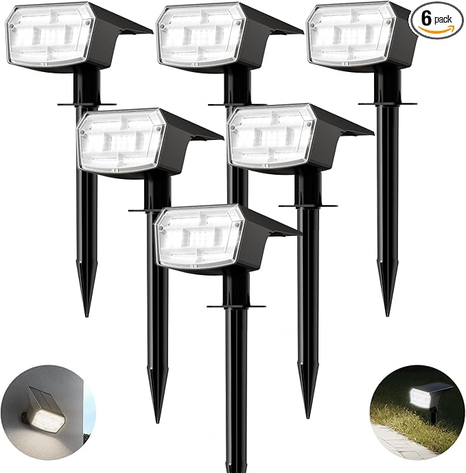 HIBOITEC Solar Spot Lights Outdoor 59LED Landscape Lights Solar Powered by HIBOITEC
