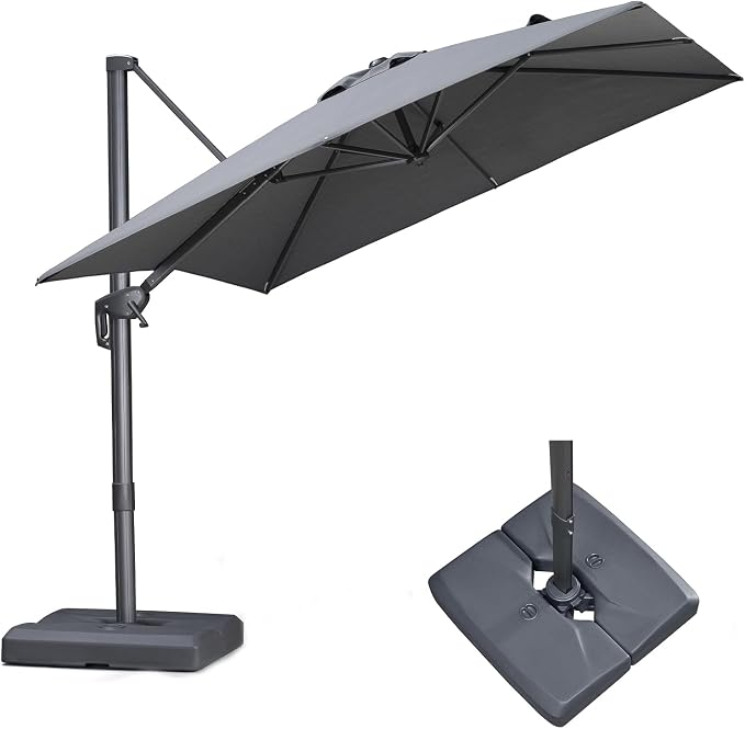 PURPLE LEAF 8 FT Cantilever Patio Umbrella by Unknown