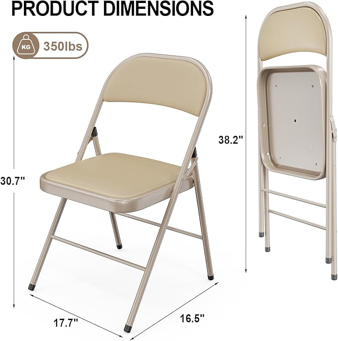 VINGLI 10 Pack Folding Chairs - Image 3