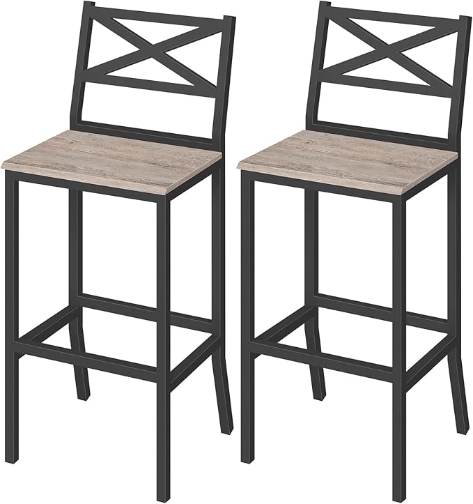Bar Stools, Kitchen Breakfast Bar Chairs, Easy Assembly, by MAHANCRIS