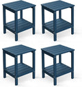 GREENVINES Adirondack-Outdoor-Side-Table | Set of 4 | 14 x 13 Inches | HDPE by GreenVines