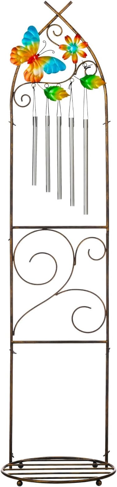 Garden Trellis with Plant Stands, 48” Metal Detachable Butterfly Plant Pot - Image 2