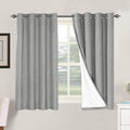 H.VERSAILTEX Linen Blackout Curtains 54 Inches Long 100% Blackout Thermal by HVERSAILTEX